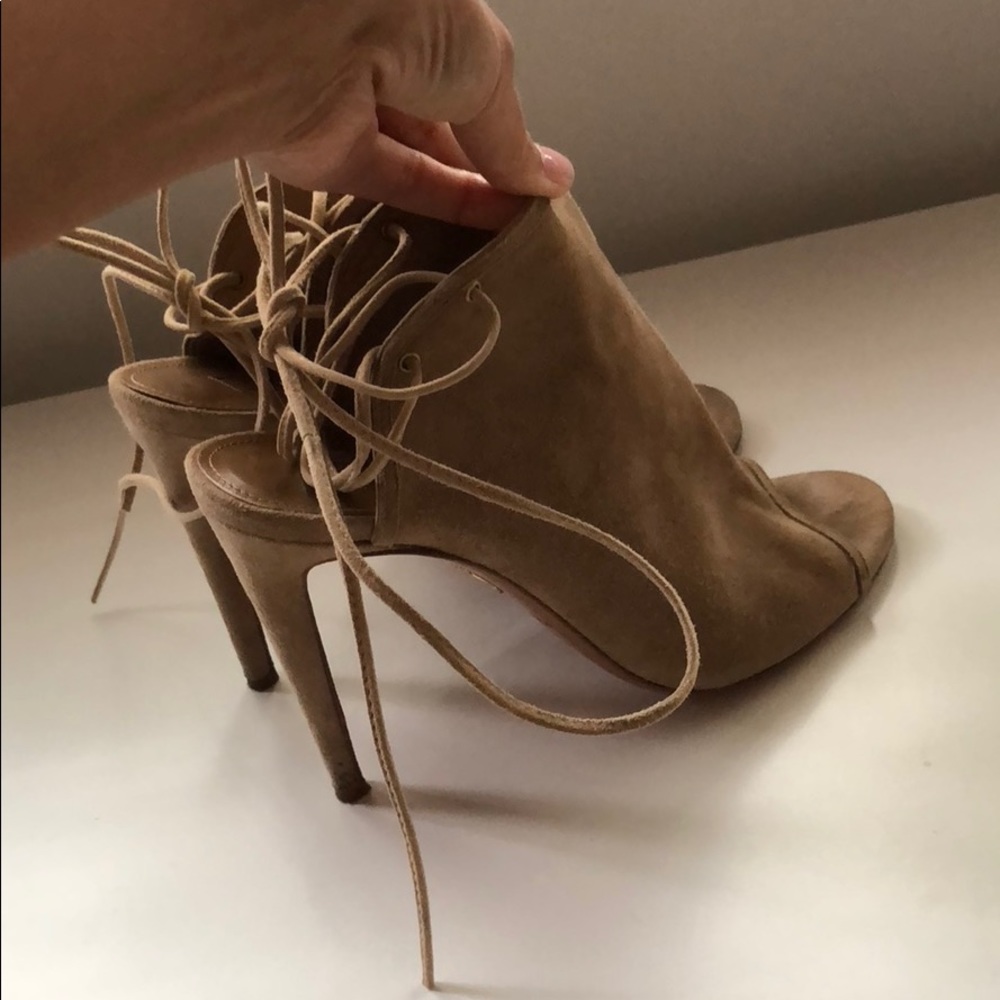 [Aquazzura] NUDE heels Sandals sz 38.5 “Mayfair”